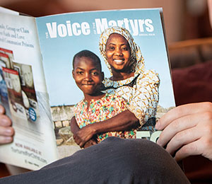 Smiling woman and child